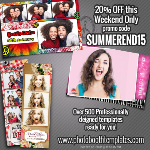 Photo Booth Templates Sale This Weekend!